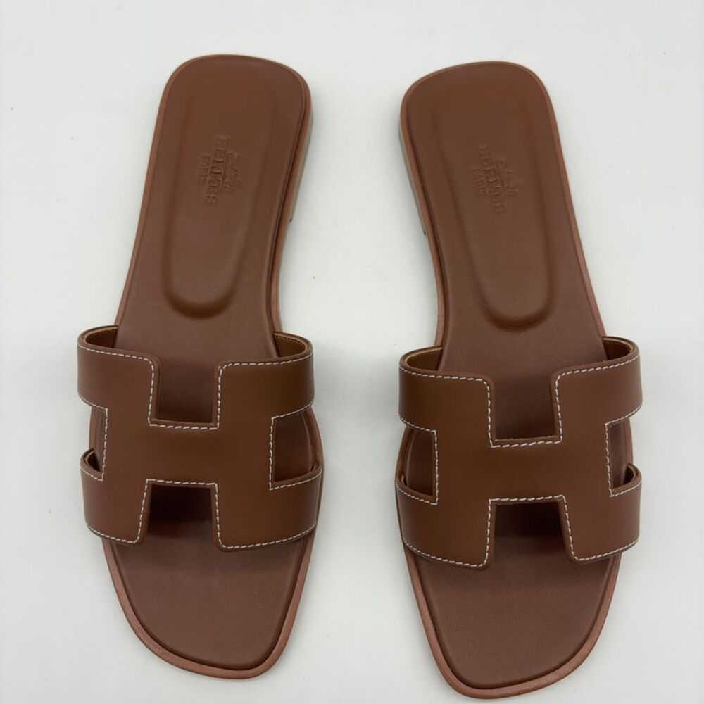 Hermès Sandals Brown Leather - Picture 2 of 7